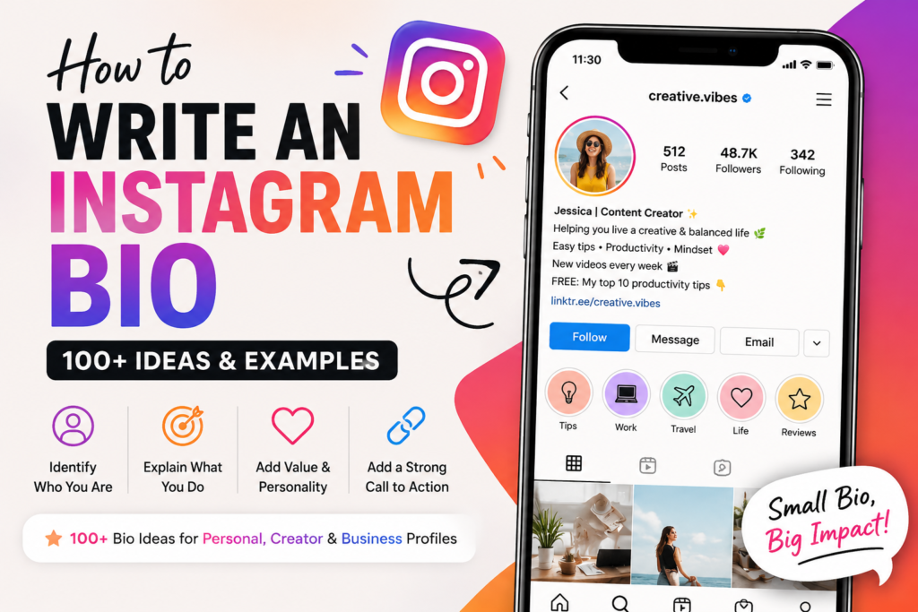 How to Write an Instagram Bio: 100+ Ideas & Examples
