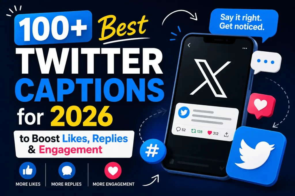 00+ Best Twitter Captions for 2026 | X Caption Ideas