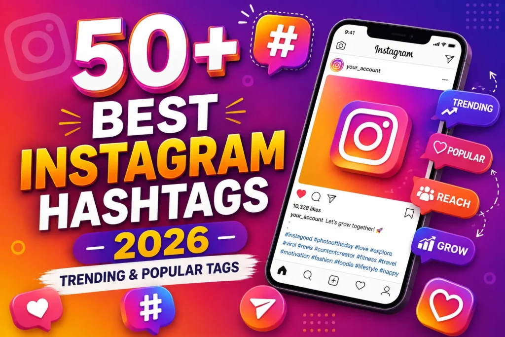 50+ Best Instagram Hashtags 2026: Trending & Popular Tags