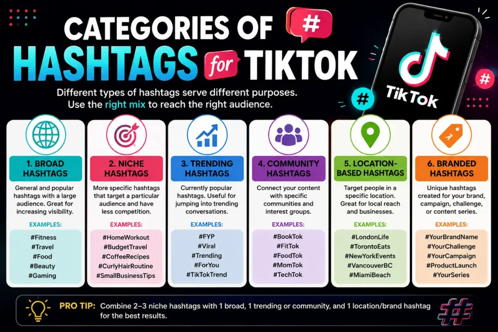 Categories of Hashtags for TikTok