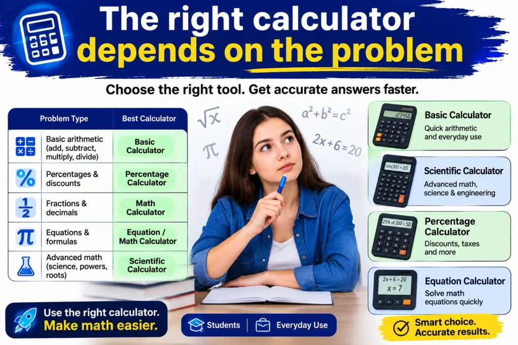 The right calculator depends on the problem
