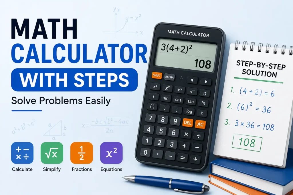 Math Calculator With Steps Solve Problems and See the Work