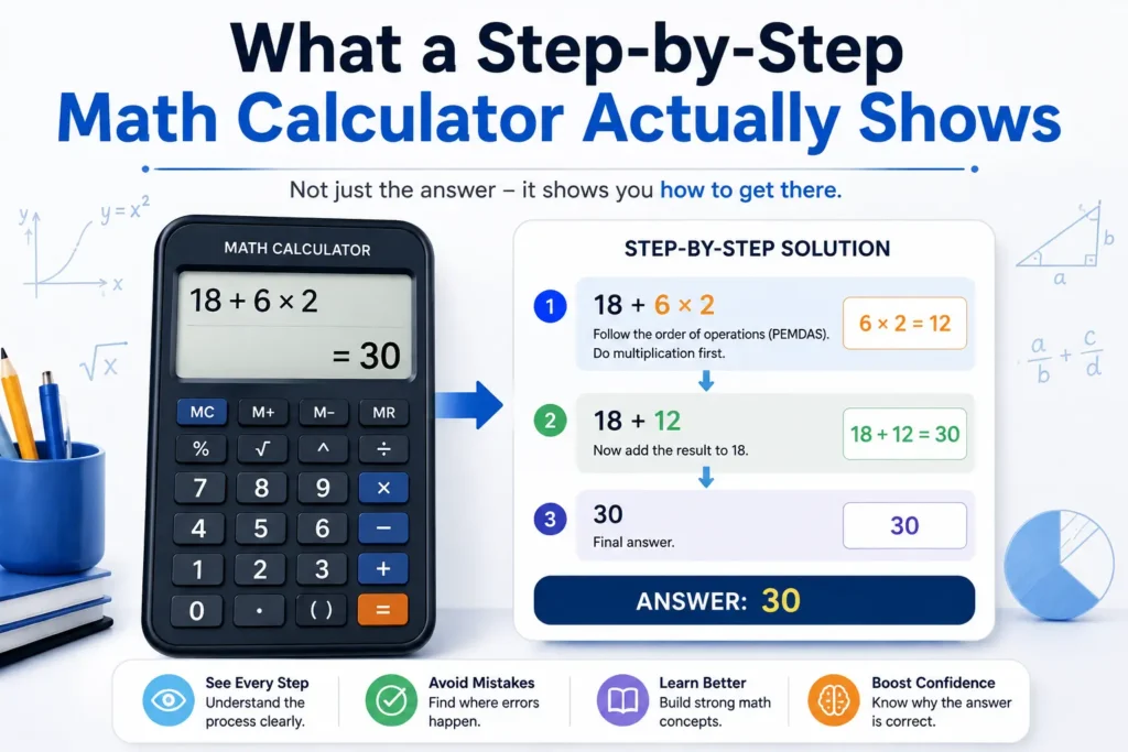 What a Step-by-Step Math Calculator Actually Shows