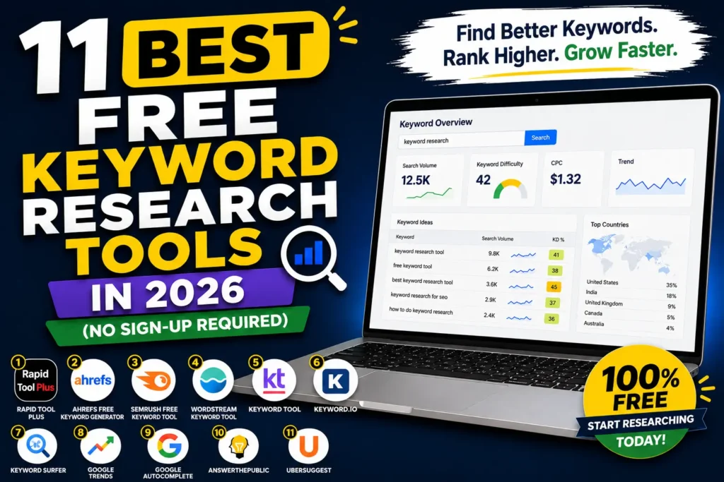 11 Best Free Keyword Research Tools in 2026