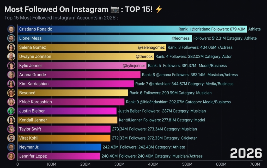Most Followed Instagram Accounts in 2026