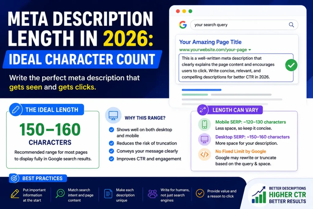 Meta Description Length in 2026 The Ideal Character Count for Google